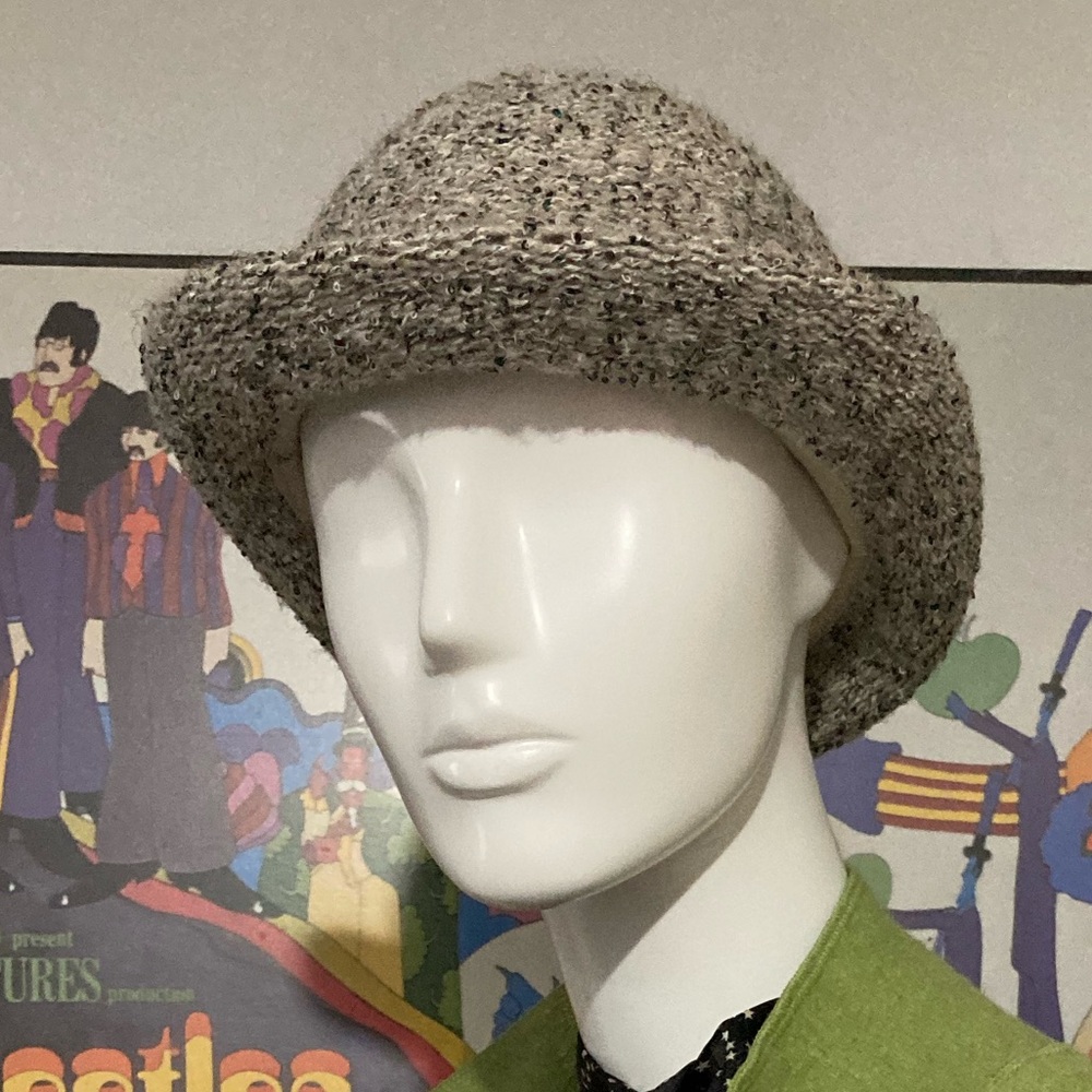 Vintage Knit Bowler Hat - Made in Italy